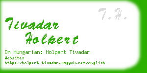 tivadar holpert business card